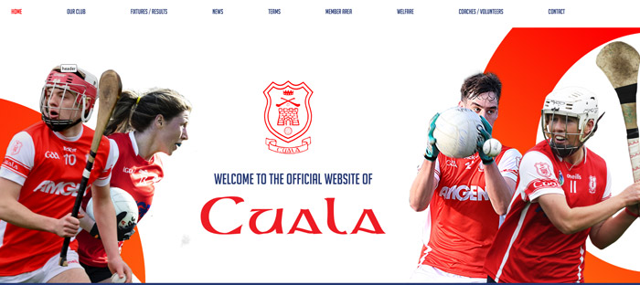 Cuala GAA new Website developed by SportLoMo