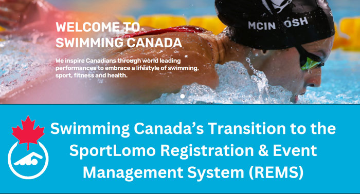 Swimming Canada transition to SportLoMo Registration