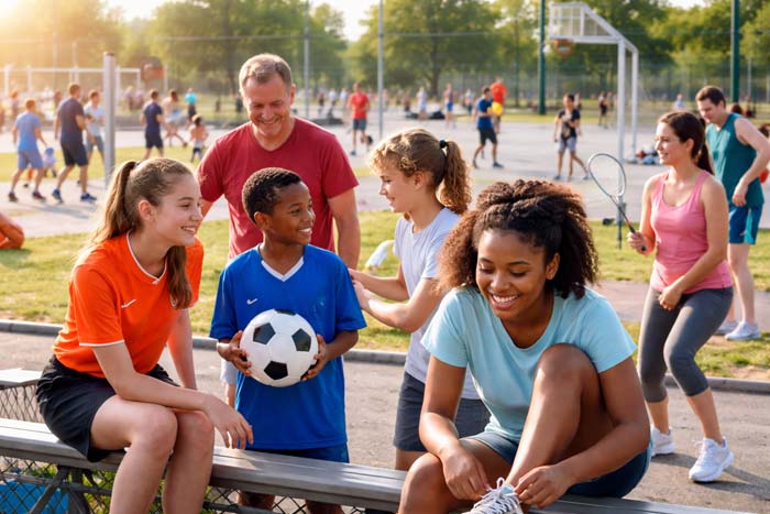 Community sports fun day in the sun