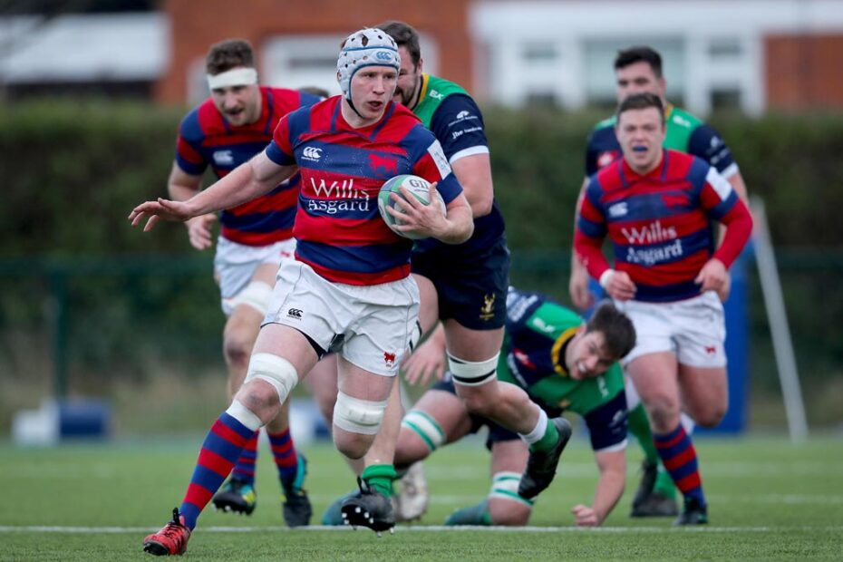 Rugby match in action