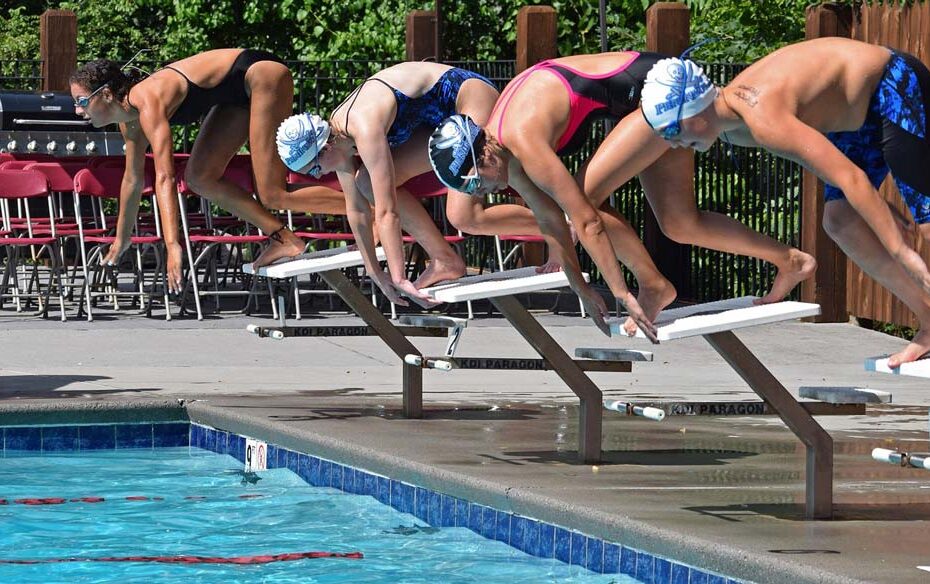 Swimming meet race start