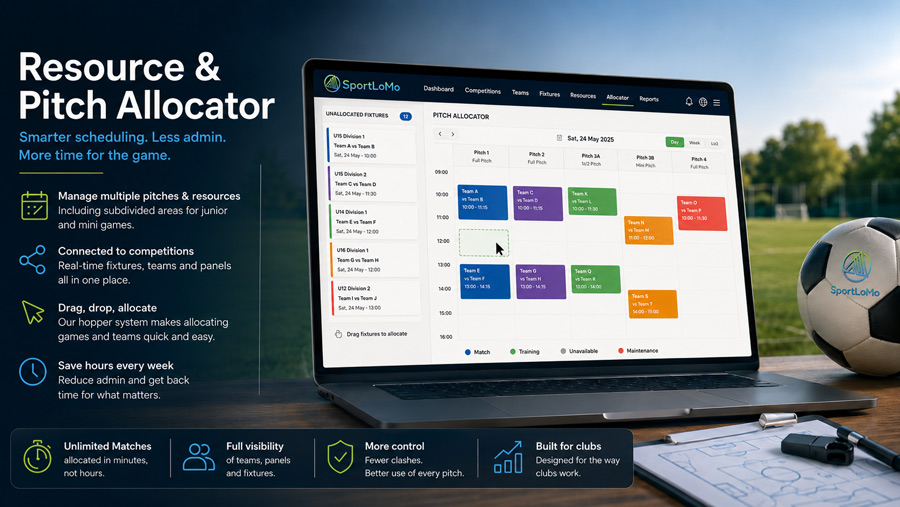 Pitch Scheduling Just Got a Lot Easier. A smarter way to manage multiple pitches, courts, facilities and busy club schedules